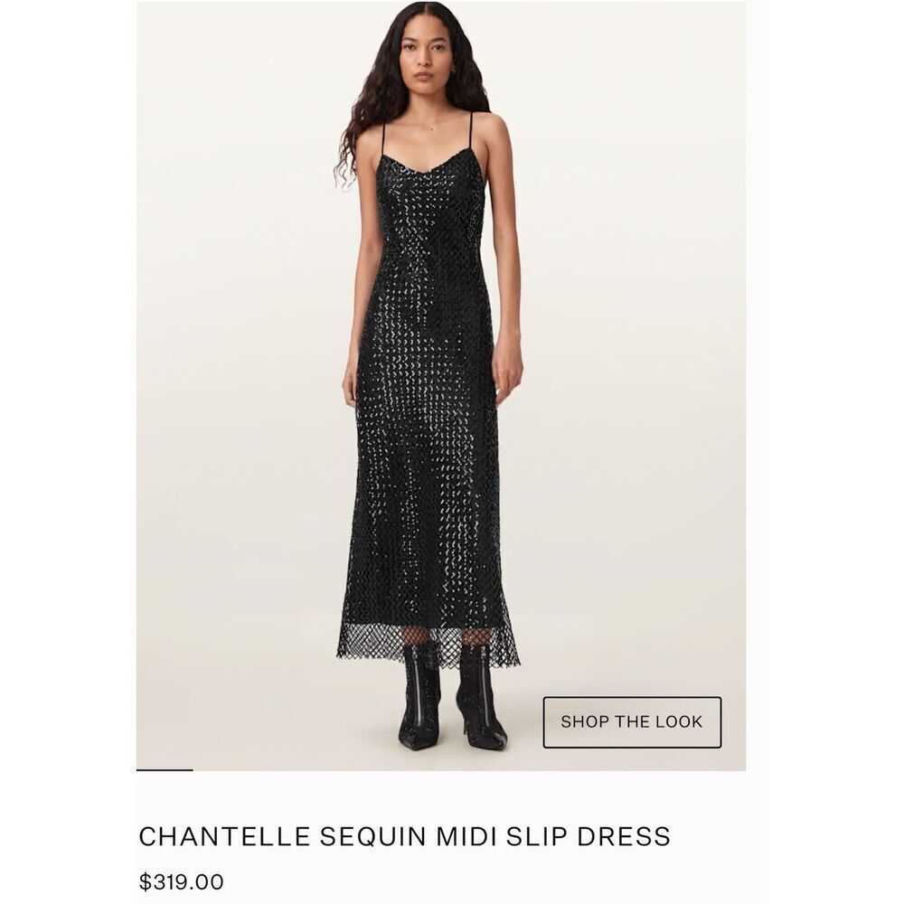 AllSaints Womens Chantelle Dress -10 - Picture 8 of 9